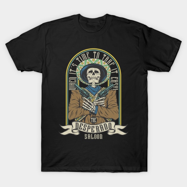 The Desperado Skull T-Shirt by Pixel Poetry